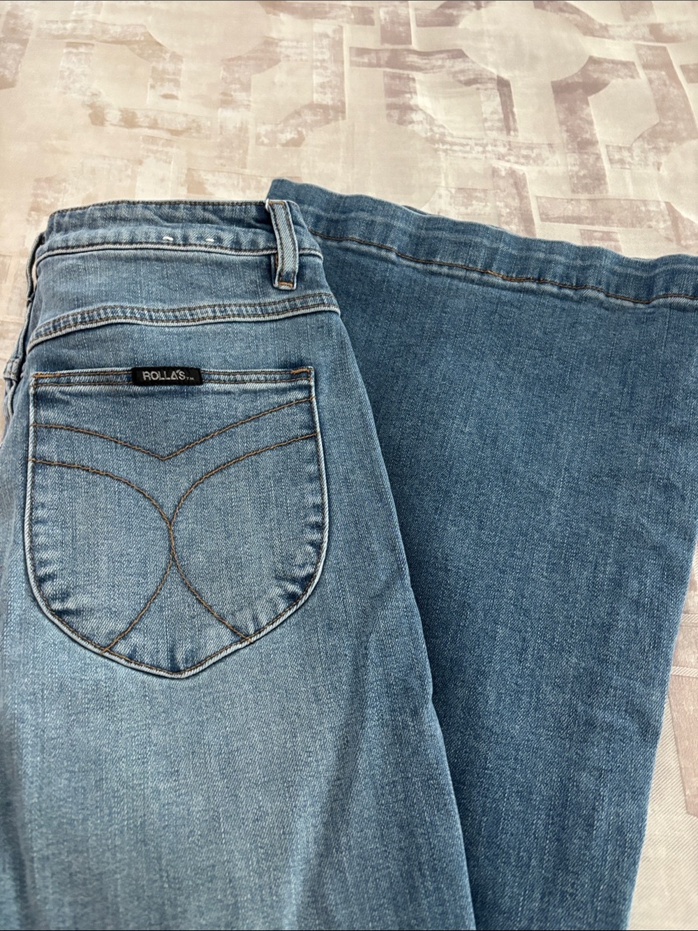 ROLLA'S Blue Flare Jeans - Picture 3 of 4